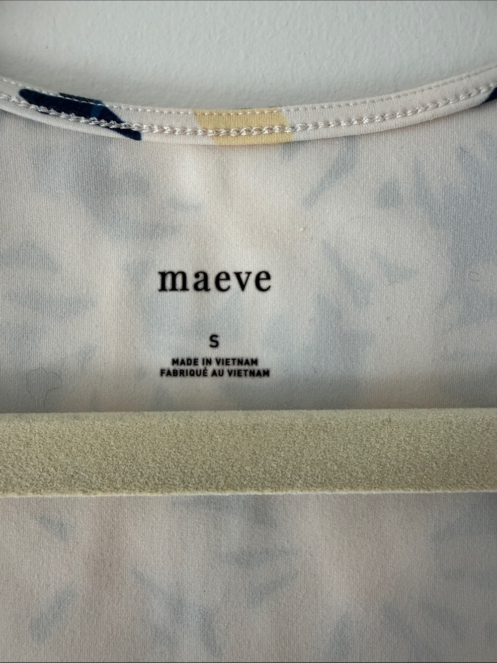 Maeve Cream Tank Top with Yellow and Navy Floral Print - Picture 2 of 3